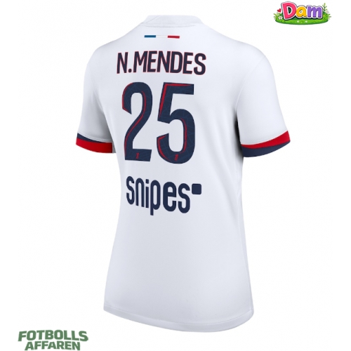 Paris Saint-Germain Nuno Mendes #25 Bortatröja Kvinnor 2025-26 Kortärmad